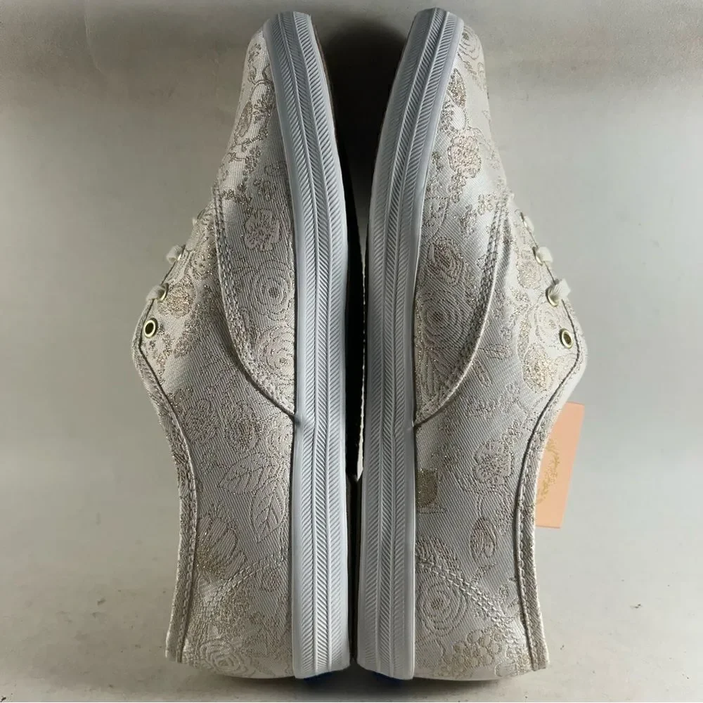 Keds X Rifle Paper Co Champion Women’s Shoes Sneakers White Gold Size 9.5 Wide - Picture 6 of 8